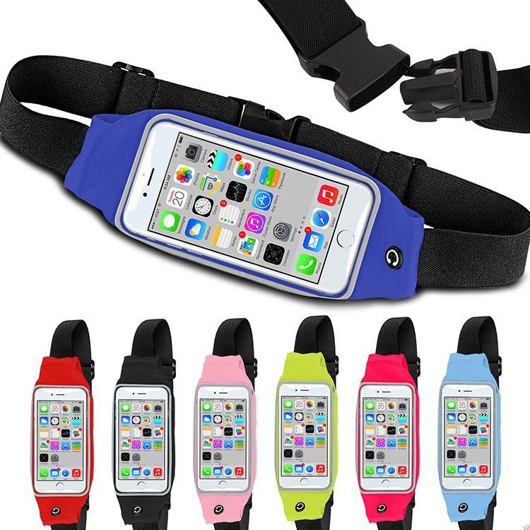 Durable Waterproof Nylon Sports Running Waist Pack Mobile Phone Holder With Multiple Storage Compartments