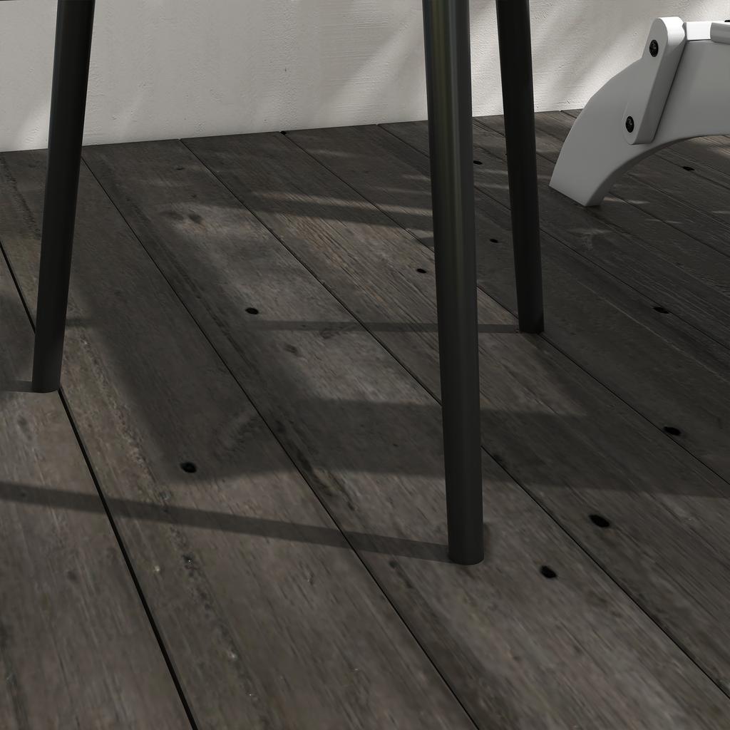 Outdoor side table. Garden table. Round patio table. Steel. 40 x 50 cm (diameter x height). Black