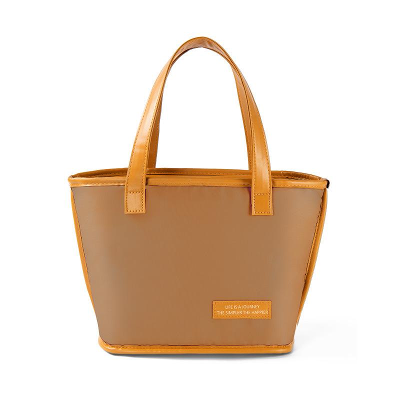 Portable Lunch Bag Food Thermal Box Solid Large Capacity Leather Cooler Lunch Box Waterproof Organizer Insulated Case Lonchera