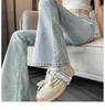 2026 Spring Peach Butt High Waist Flared Women's Slimming Light Denim Floor-Length Pants – New Arrival & Bestseller