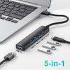 4 Port For HDD SSK USB HUB Type-C To Multi USB Splitter OTG Adapter For Macbook Xiaomi Huawei Cellphone Laptop Notebook Hard Driver USB 3.0 2.0