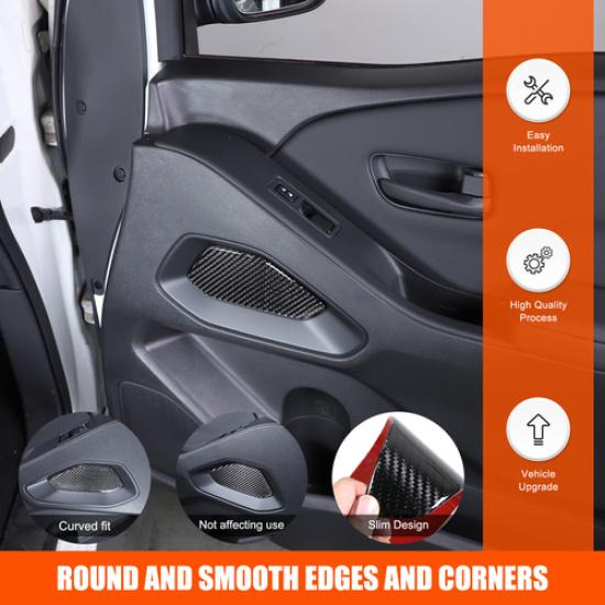 Soft Carbon fiber Interior Door Panel Trim Sticker For Nissan Frontier 2024-25