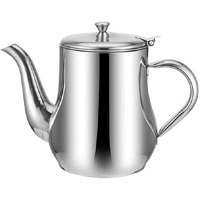 Yardwe Stainless Steel Oil Filter Pot - 24Oz Oil Dispenser with Fine Mesh Strainer for Kitchen Storage and Grease Container 18oz