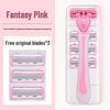 Women's 6-Layer Manual Razor for Body, Underarm, Pubic, and Leg Hair Removal.
