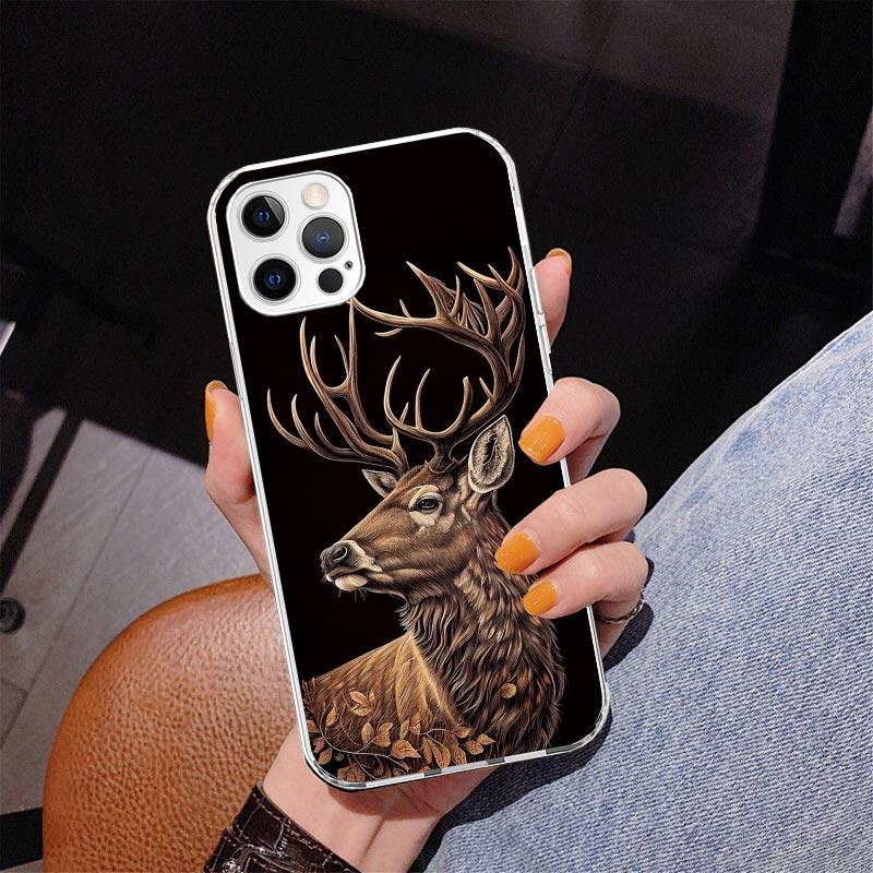 Hjortjakt Camo Phnoe Fodral för Iphone 17 Air 16 11 12 13 Mini 14 Plus 15 Pro Max 7 8E SE 2020 16ProMax Telefonfodral Coque 17 Ai