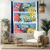 Spongebob Squarepants Wall Decor Tapestry Art For Pet Memorial Birthdaywedding Party Backdrop Family Gift