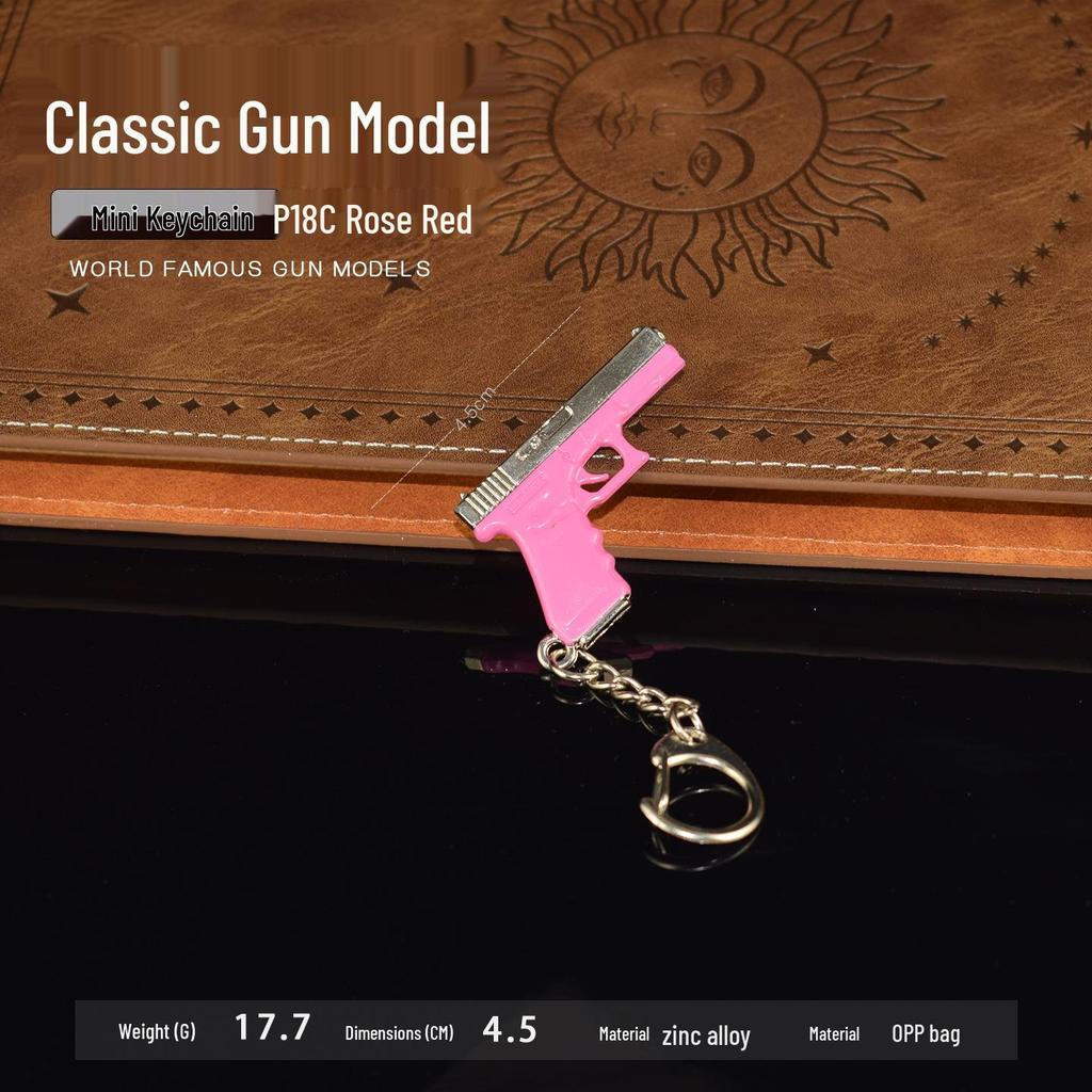 PUBG Winner Winner Chicken Dinner P18C Rose Red Alloy Keychain Pendant