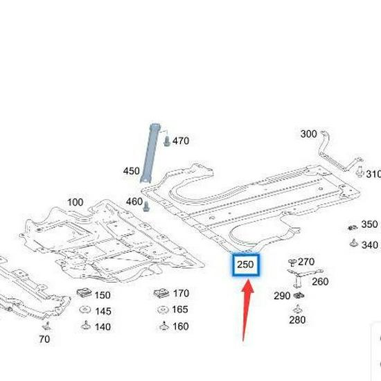 Mercedes-Benz GLC W253 Gearbox Guard (Models: 2535240430, 2535240600)