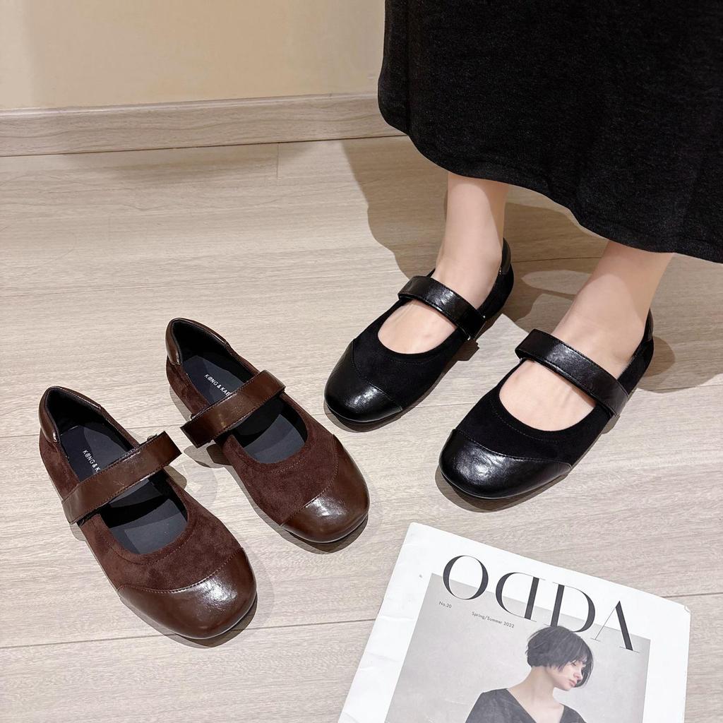 Soft Leather Round Toe Mary Jane Low Heel Shoes - Versatile, Comfortable, Non-Rubbing Women's Footwear for Daily Commute