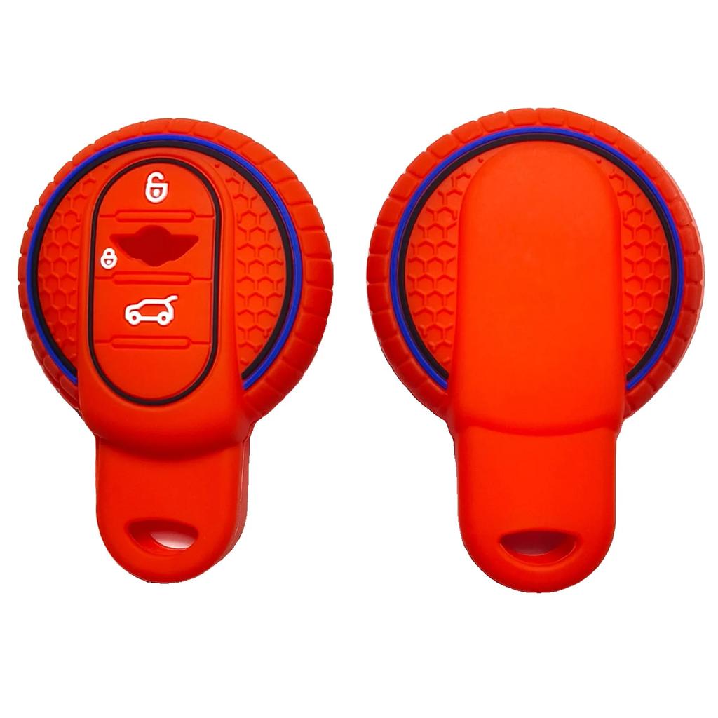 Silicone Car Key Case for BMW MINI COOPER R60 R56 S ONE JCW F54 F55 F56 F57 F60 CLUBMAN COUNTRYMAN Rubber Remote Cover Shell Set