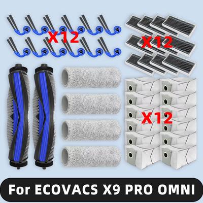 Kompatibel mit ( ECOVACS X9 PRO OMNI / YEEDI S16 PLUS ) Ersatzteile Zubehör Filter Haupt-Seitenbürste Walze Mopp Staubbeutel