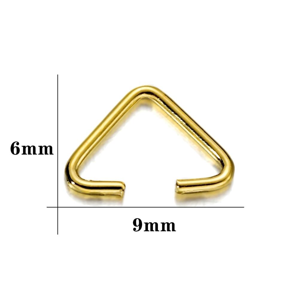 100pcs 6x9mm Iron Triangle Clasps Buckle Loops Connectors Clasps Hooks for DIY Bracelet NecklaceJewelry Making Accessories