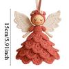 DIY Crochet Angel Ornament Kit Handmade Crochet Materials Angel Ornament Set Handcrafted Christmas Tree Decorations (Unfinished)