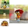 Cartoon Under The Street Lamp My Neighbor Totoro Resin Figurine With Umbrella Creative Decor For Gift And Collectors