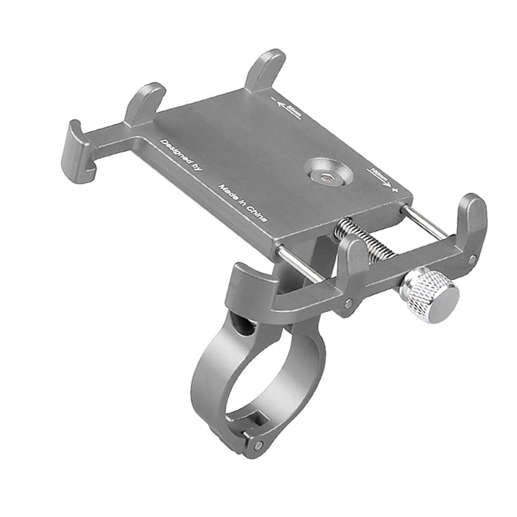   Anti-slip     Phone Holder Mount Aluminum Bike Handlebar Mobile Phone Holder Handlebar Clip Stand for 3.5-6.2inch Smart Mobile Phon