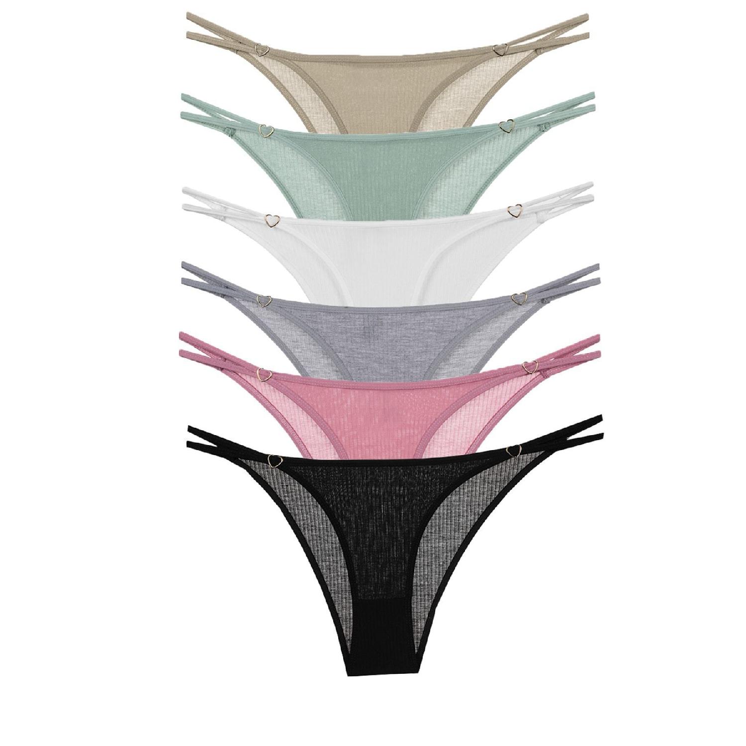 

String Panties 6 Pack S/M белый