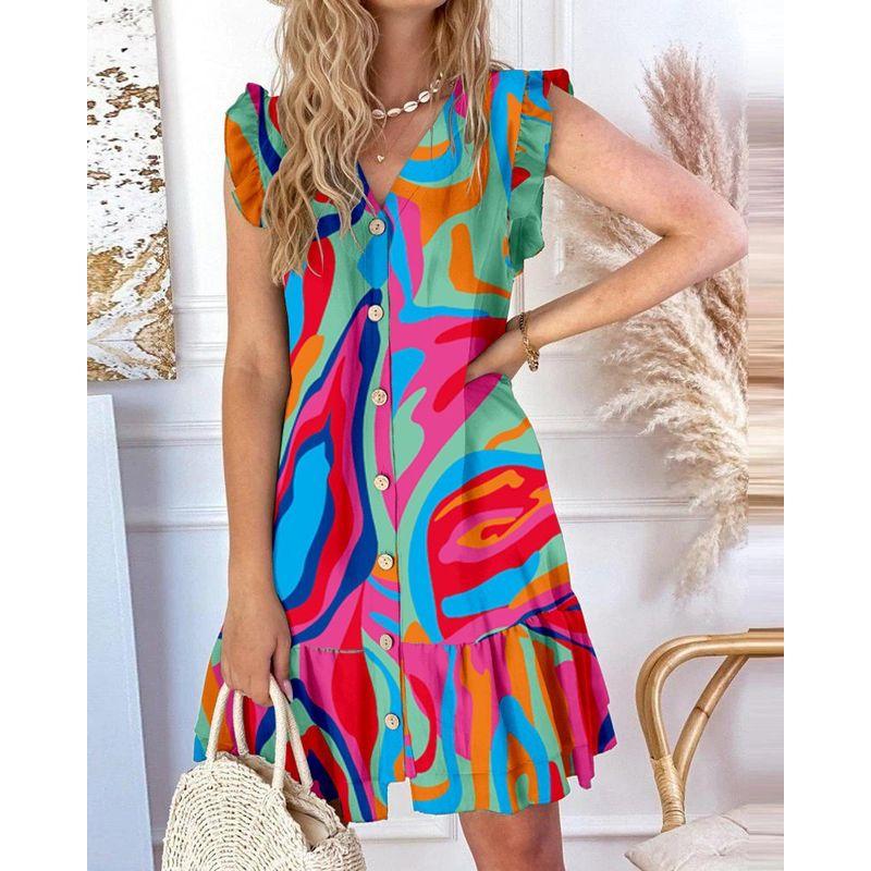 

Sunflower Dress Feather Casual Sleeveless Dress Color 1 XL