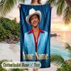 Bruno Mars Beach Towel, Personalized Custom Name Text, Quick Dry Large Absorbent Towel For Beach Pool
