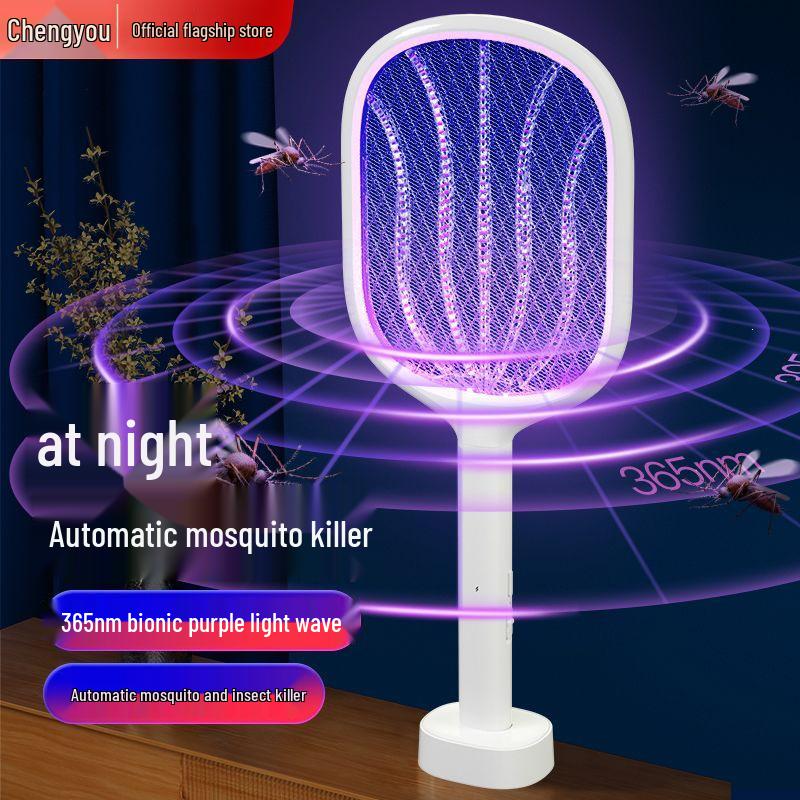 Rechargeable Electric Mosquito Swatter with Lithium Battery - Durable Fly and Mosquito Killer Swatter for Home Use.