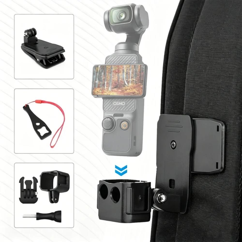 360° Rotatable Backpack Strap Hat Belt Clamp Mount Wearable Camera Holder POV Shooting For DJI Osmo Pocket 3 4 4 Pro Accessories
