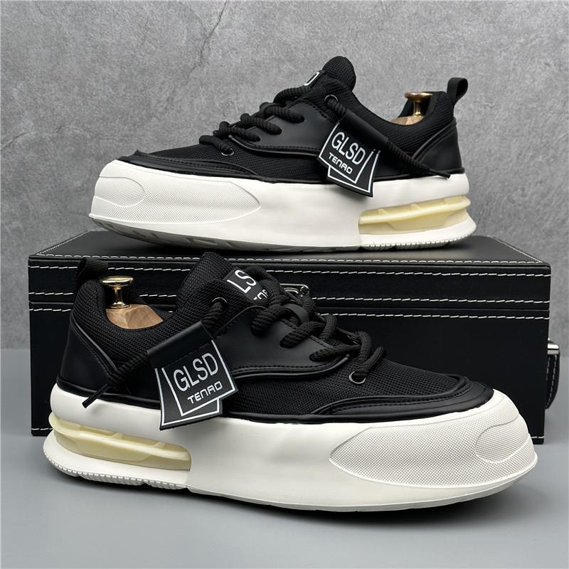 

Новые мужские модные повседневные кожаные туфли мужские белые вулканизированные туфли кроссовки дышащие туфли на плоской подошве для мужчин Zapatillas De Hombre 38 чёрный