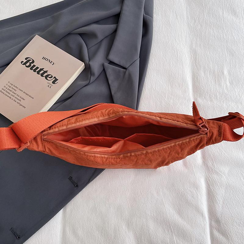 Dumpling Bag Stylish Versatile Lightweight Single-Shoulder Washed Fabric Bag Crossbody