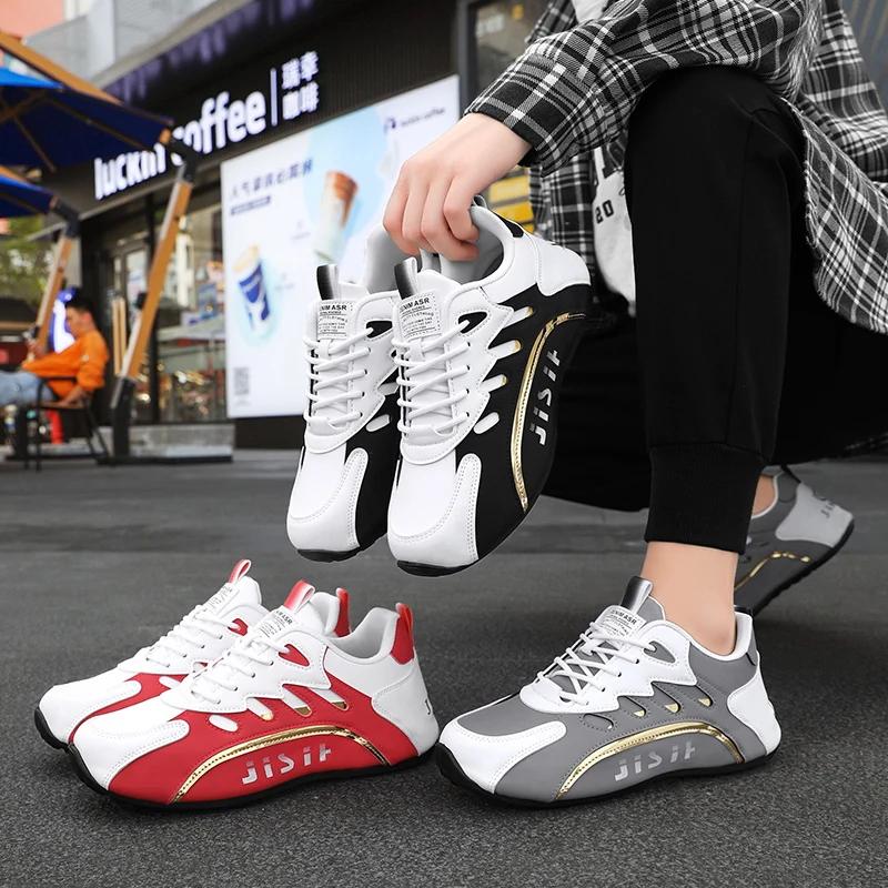 Luxury Men's Sneakers High Quality Leather Casual Shoes for Men Fashion All-match Sport Shoes Platform Comfor Men Running Shoes