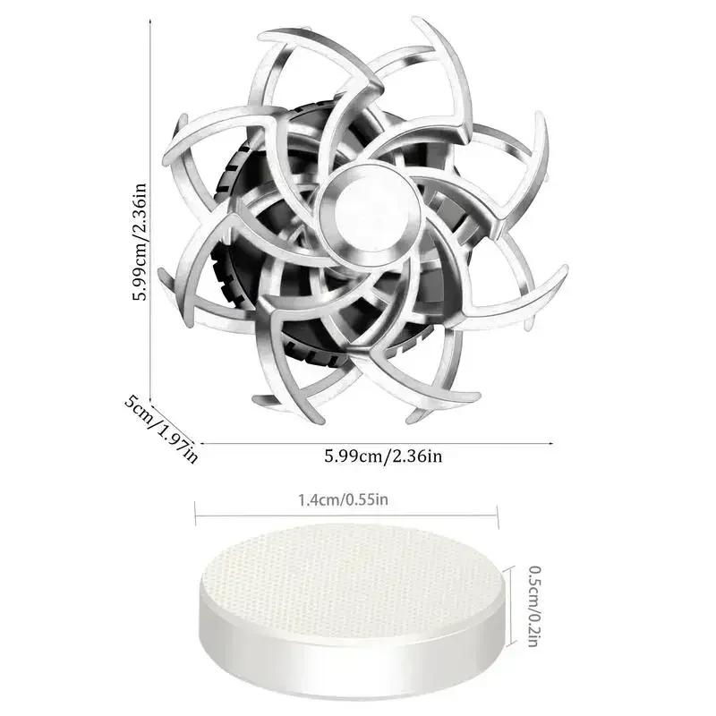 Car Fragrance Bidirectional Rotation Perfume Snowflake Diffuser -Refreshing Aroma, Cool Design, Multiple Scents, Easy Vent Attac