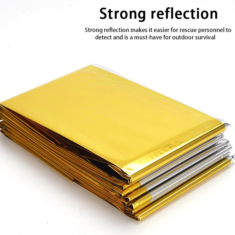 Emergency Blanket Outdoor Survive First Aid Military Rescue Kit Windproof Waterproof Foil Thermal Blanket For Camping