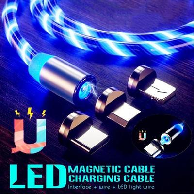 Led Işık Şarj Kablosu Akan 2.4A Hızlı Şarj Kablosu iPhone Samsung Huawei İçin