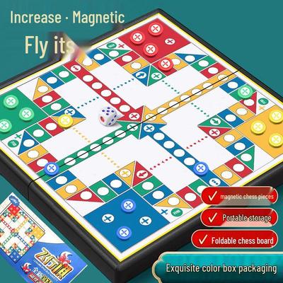 Scacchiera Magnetica All-in-One: Scacchi dell'aeroplano, Gomoku, Go, Xiangqi, Dou Shou Qi, Dama, Scacchi Militari - Giocattolo Educativo per Bambini