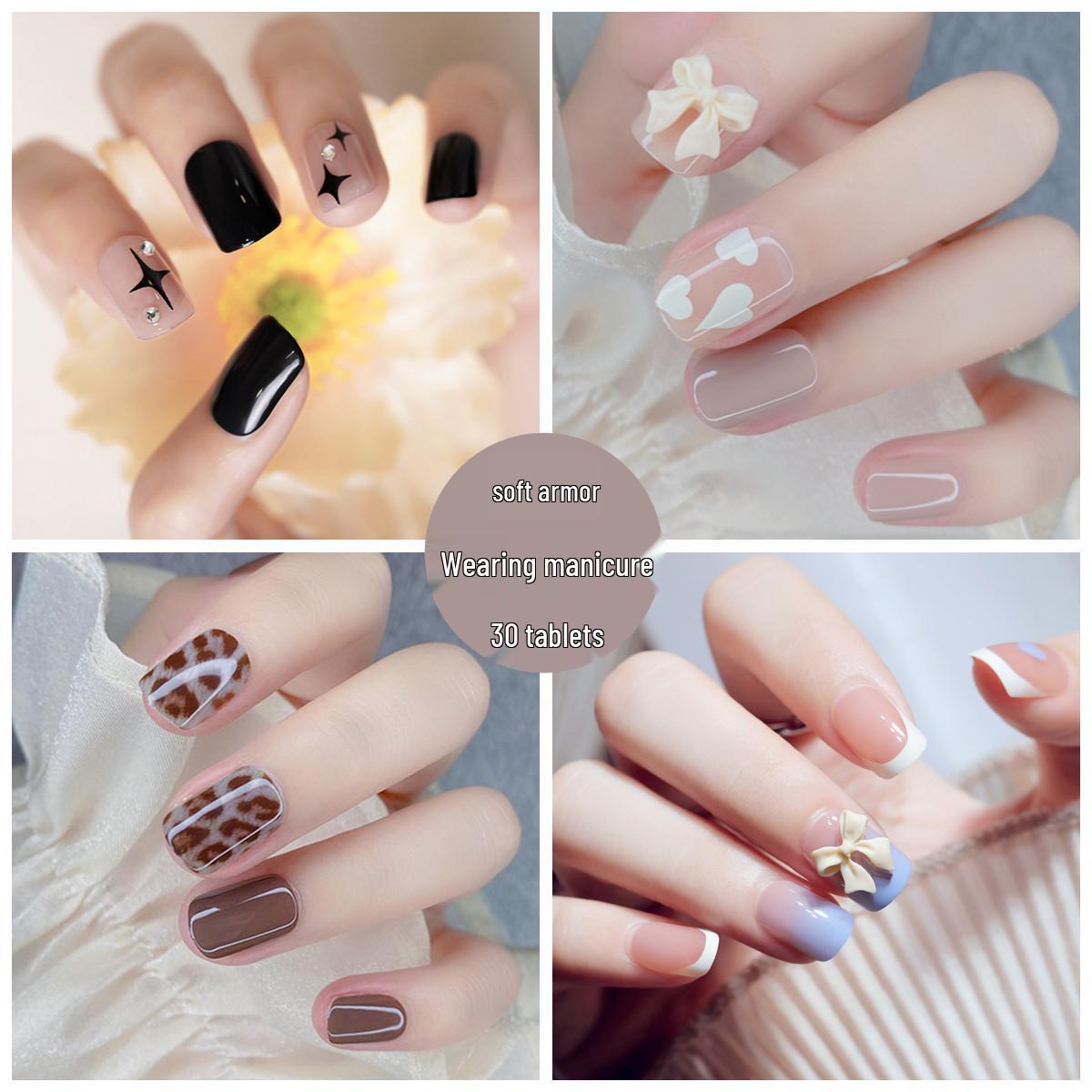 

RISYAL Removable Soft Nail Tips - Wearable Adhesive Nail Art