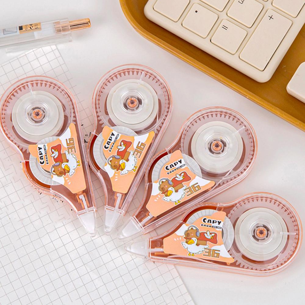 1 Piece Mini Cartoon Capybara Large Capacity Correction Tape Tools School Office Corrector Stationery Supplies