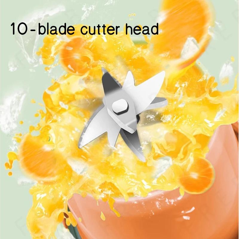 10 Blade Electric Juicer Portable Blender Fruit Mixers Fruit Extractors Multifunction Juice Maker Machine Blender Smoothie Mixer