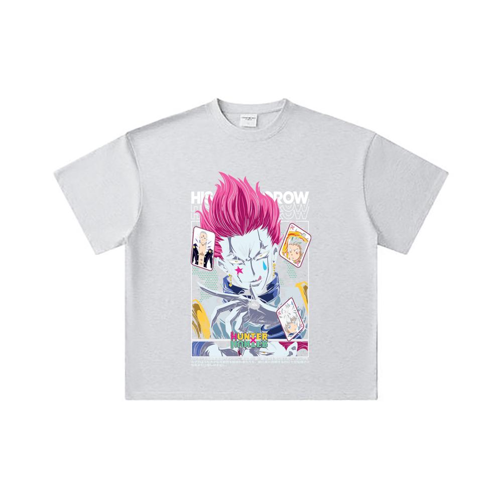 260 GSM Double Yarn 32 Count 100% Cotton HXH V3 Hisoka Print Unisex Heavy Cotton T Shirt