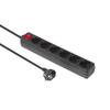 MicroConnect Power Strip 6x Schuko Sockets with Switch 1.5M, White, MC-GRU00615WS