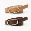 Elegant Womens Slim Faux Leather Waist Belt With Alloy Closure For Daily Commuting