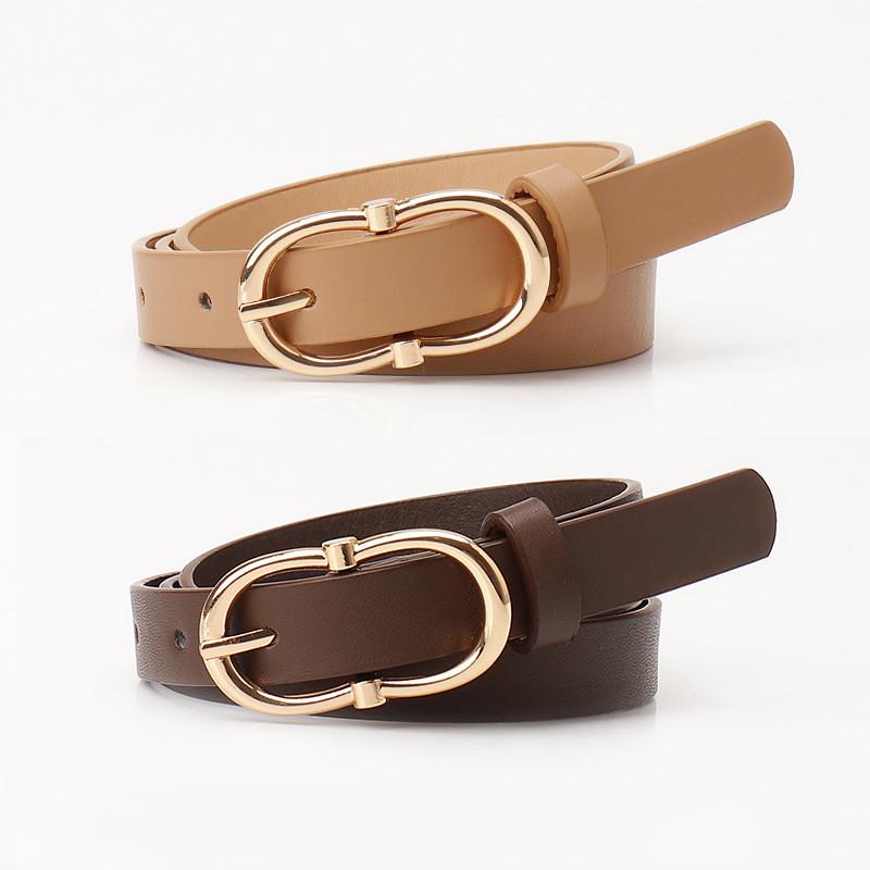 Elegant Womens Slim Faux Leather Waist Belt With Alloy Closure For Daily Commuting