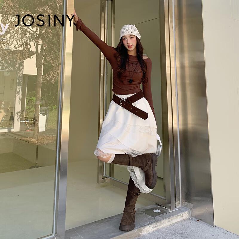 Josiny Women's Retro Suede Over-the-Knee Boots