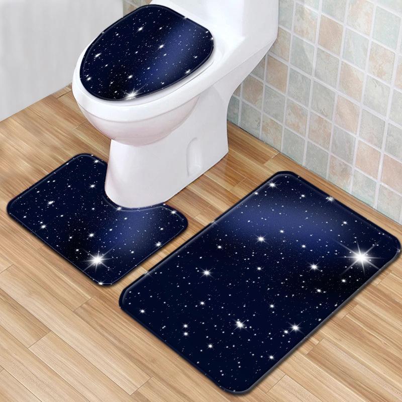 Star Bathroom Floor Mat Toilet Three-Piece Set