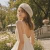 Bright Thread Painter Hat Hollow Knitted Pumpkin Hat Casual Hollow Beret  Summer Season
