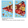 Reusable Glass Film 2Pcs Christmas Tree Static Stickers, Red Ribbon Window Clings, Clings Removable PVC Stickers for Home Store Doors Decorations