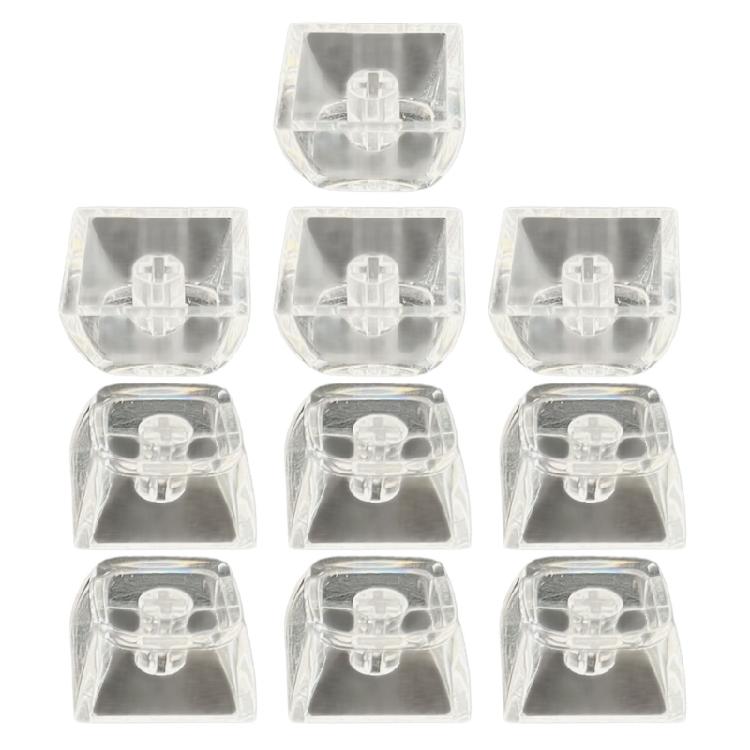 5/10pcs 1U Keycaps Set XDA Height Transparent with Backlit For Personalizing Mechanical Keyboards Enhances Typing