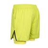 Men 2 In 1 Quick Dry Athletic Shorts Elastic Waist Drawstring With Liner