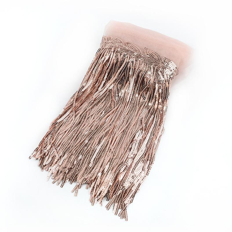 10 Yards 20cm Colorful Sequin Shiny Tassel Lace Trim Ribbon Fringe Diy Handmade Dance Performance Stage Costume Curtain Decor