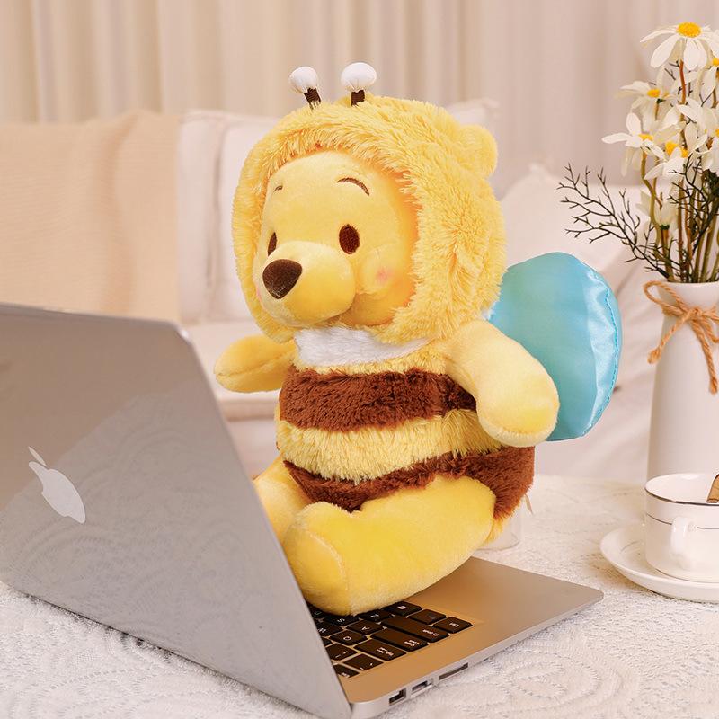 The Bee Bear Doll Transforms Into a Winnie the Pooh Doll of the Same Style, the Puff Bear 8-inch Grab Doll.