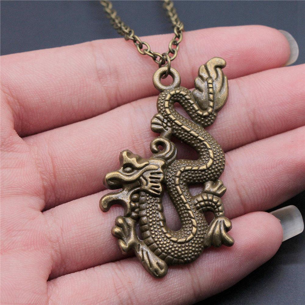 45cm Or 70cm Long Chain Necklace Dragon Snake Anime Minimalist Jewelry Components QN023
