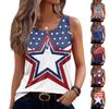 Square Collar Tank Top Women Print Tank Tee Casual Loose Fit Sleeveless Shirt