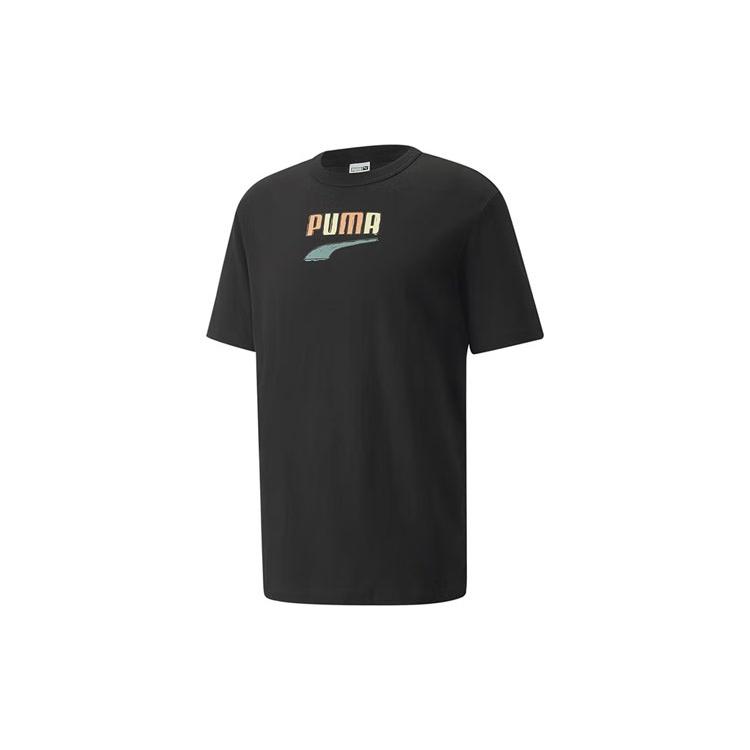 PUMA Downtown Logo Tee  Black  Men s 535359-01 S