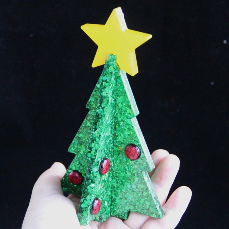 Christmas Tree 3D Puzzle Ornament Silicone Mold Perfect for Handcrafting Christmas Decorations for Home or Office